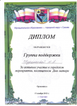 Диплом оргкомитета города Сасово